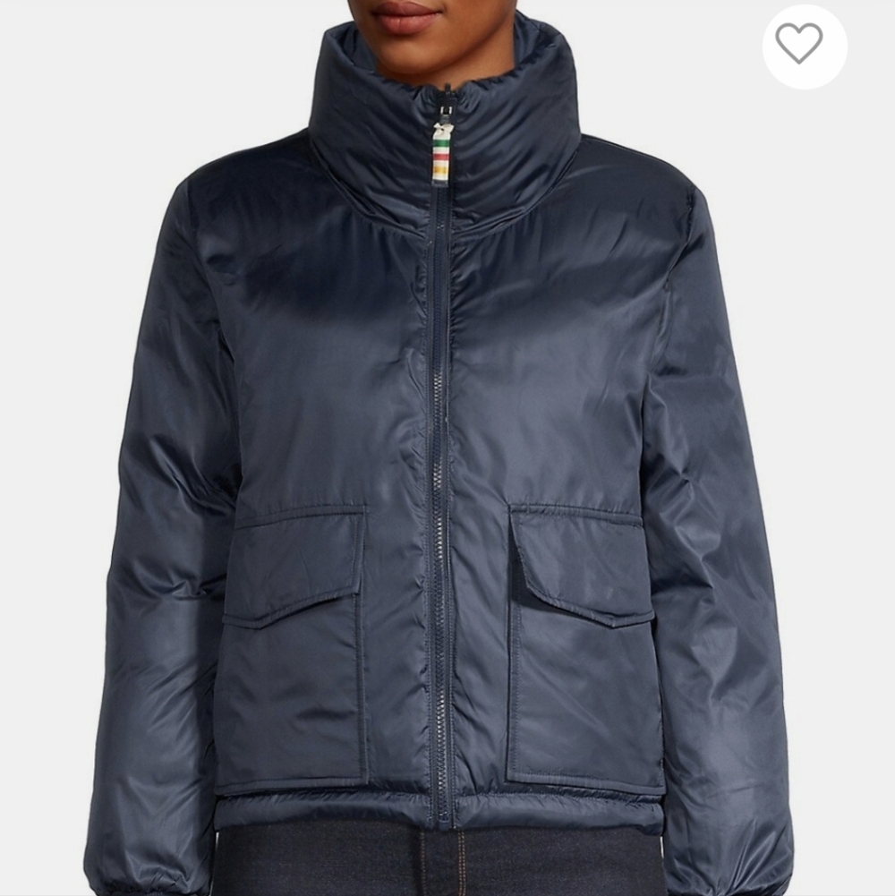 BARBIE x HBC Women's Reversible Puffer Jacket - Picture 2 of 8